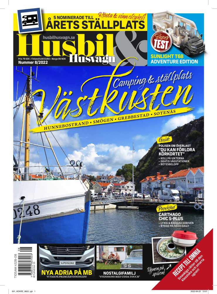 Omslag Husbil &amp; Husvagn nr 8 2022